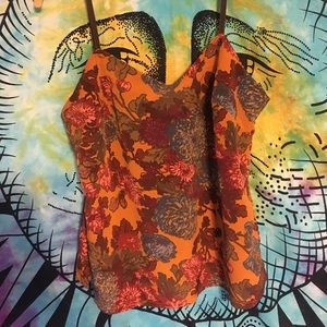 Burnt Orange Floral Tank